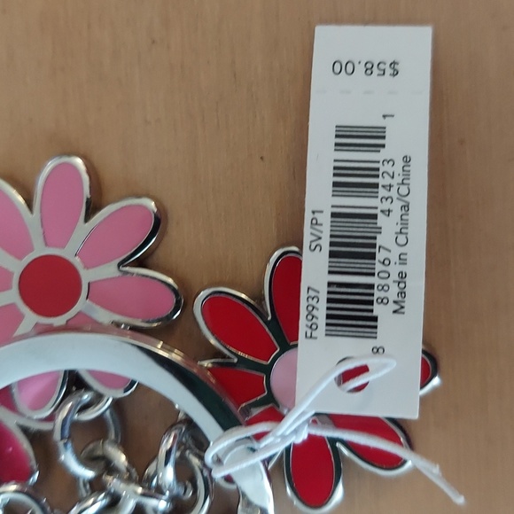 COACH MULTI FLOWER DAISIES KEYCHAIN NWT F69937 - Picture 6 of 6